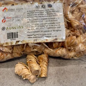 Natural Wood Wool Firelighter 60pack